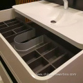 curved undersink connector drawer box cabinet system